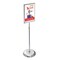 Azar Displays 14"W x 22"H Two-Sided Slide-In Floor Stand on Chrome Base 300286 - alternate 1